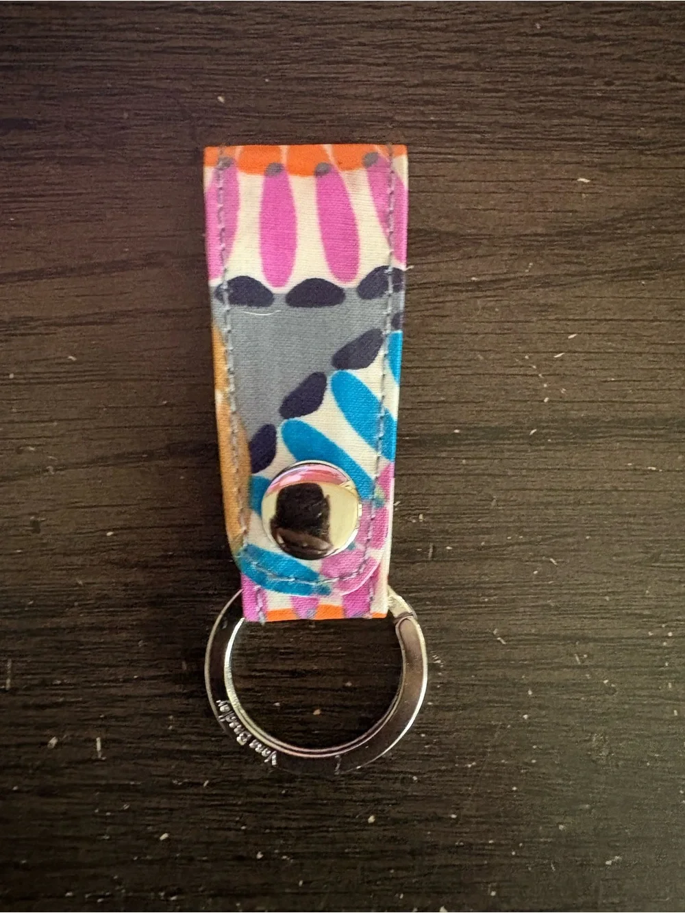 Vera Bradley Colorful Patterned Key Fob - Multi Pink & Blue